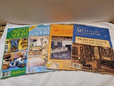 MINIATURE MAGAZINE MINIATURES SHOWCASE Lot of 4 Vintage Dollhouse 1982 1990
