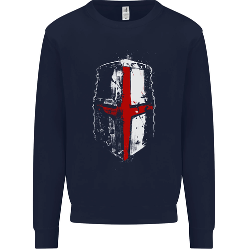 Helmet Gym England Flag St Georges Day Kids Sweatshirt Boys Girls Jumper - Picture 22 of 92