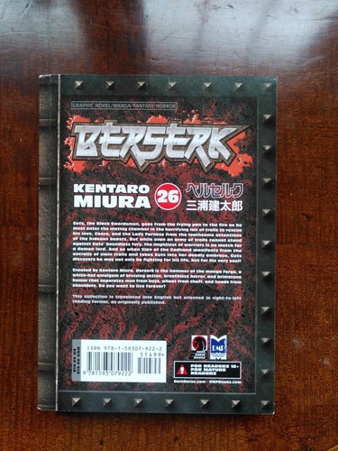 Berserk - Volume 26 - Like New - English - Manga - Picture 3 of 3