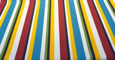 Sunbrella Panorama Carnival Red Blue Stripe Outdoor Milliken Fabric By the yard