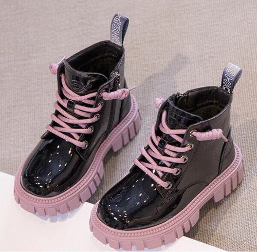 MäDchen Stiefeletten Kinder Stiefel Girl Ankle Boots Winterschuhe PU Leder*26-37 - Bild 7 von 26