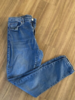 Topshop Sidney Light Wash Skinny Jeans W34 L32