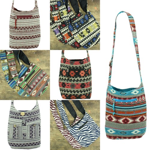 Tela di cotone Sling Borsa A Tracolla Fantasia Tribale Azteca In Tessuto  Crossbody Zebra | eBay
