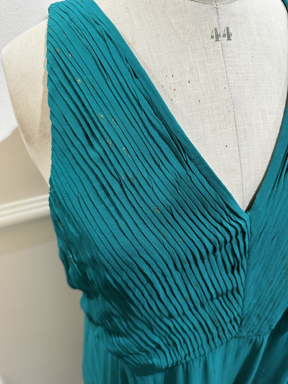 Monsoon Sleeveless fully lined dress. Size 18. Colour Teal eBay