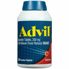 ADVIL 300 TABLETS IBUPROFEN (200 MG) PAIN & FEVER RELIEVER (NSAID) EXP 01/2029 +
