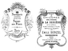 Vintage French Advertising Labels Furniture Transfers Decpoupage Decals MIS633