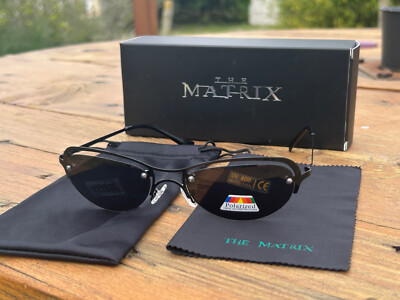 Polarisierte Sonnenbrillen Matrix: Neue Trinity + Tasche + Tuch + Gravierte Box