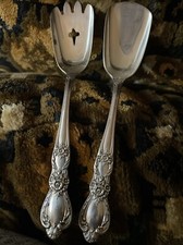 matched set silver plated sugar and jam spoons/spades,1847 Rogers Heritage