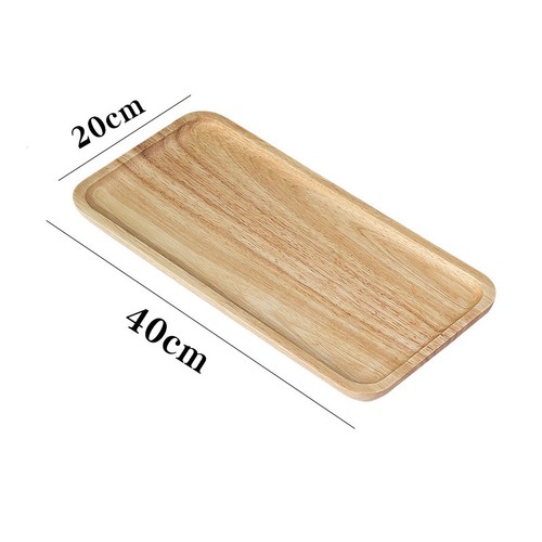 Wooden Serving Tray Round Square Platter Wood Rubberwood Fruit Bowl Cake Pizza - Picture 13 of 35