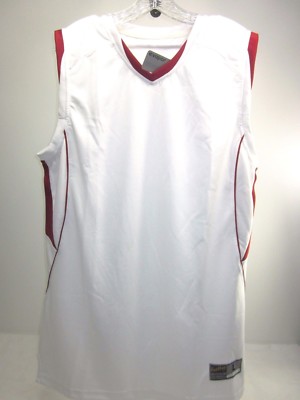EASTBAY MENS EVAPOR SUPER COURT JERSEY WHITE/SCARLET SIZE 2X-LARGE 1167221 