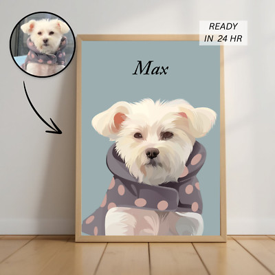 Custom Digital Pet Portrait | Personalized Pet Art | Unique Gift for Pet Lovers