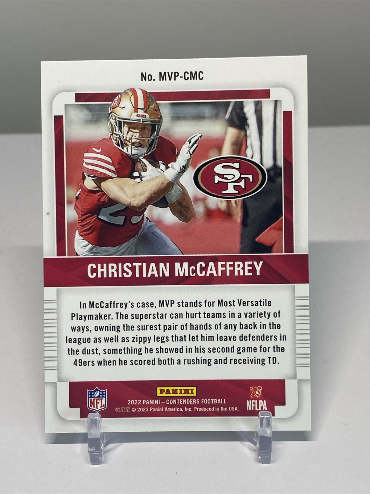 2022 Panini Contenders #MVP-CMC Christian McCaffrey MVP 49ers