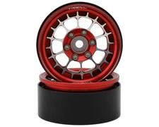 Treal Hobby Type A 1.9'' Spoked Beadlock Wheels (Red) (2) [TLHTWHEEL-65]