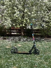 LaScoota Kick Scooter for Adults & Teens Foldable Scooter 220lbs Load - Retro