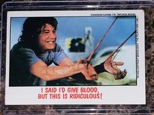 A Nightmare On Elm Street 1984 Card TOPPS Gum I Said I’d Give Blood Ridiculous!
