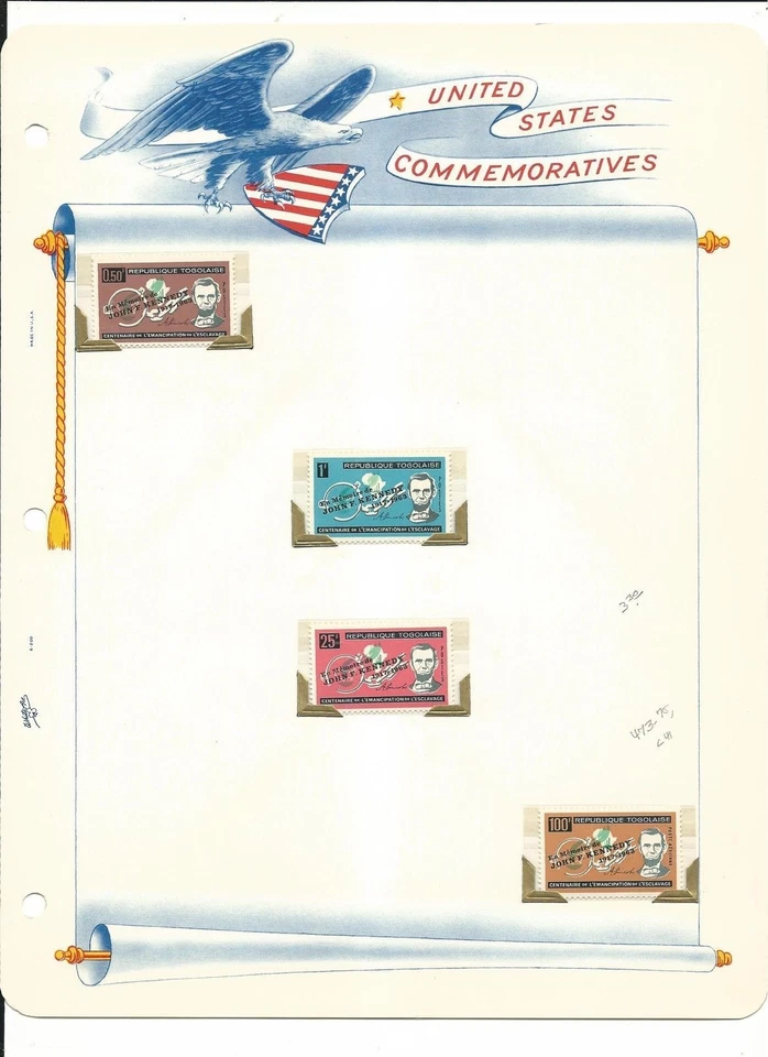 Colección Togo, John Kennedy en 10 páginas de as blanco, como nuevo NH y FDC Foto 3 de 4