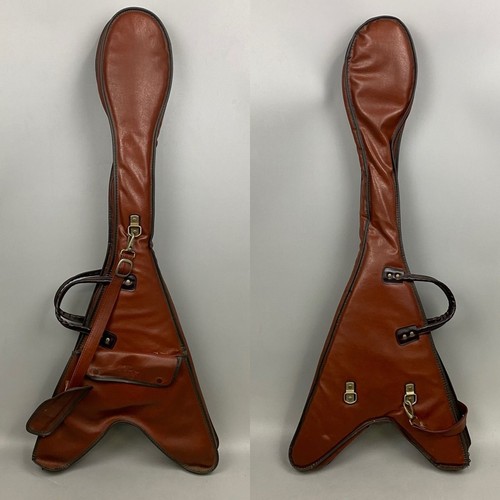 Burny LV-115KK Gold Flying V type W/Gig bag Electric Guitar Used From Japan - Picture 9 of 9