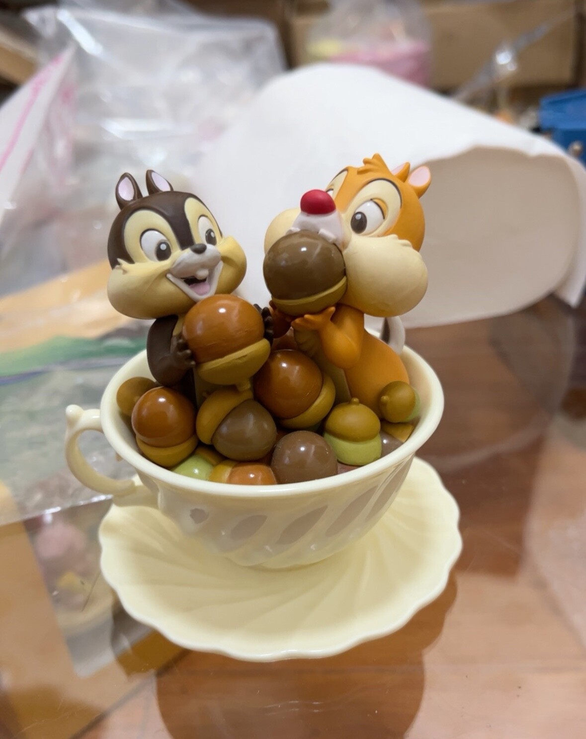 Figura taza de té Chip 'n Dale Ichiban Kuji personaje Disney felicidad fiesta del té