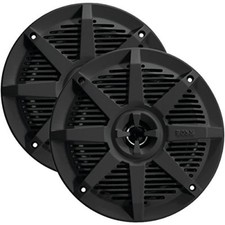 5.25" Marine Boat Speakers Pair Water Black Flush Mount 5-1/4"waterproof NEW