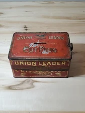 1910s-1920s Union Leader, Cut Plug Tobacco Tin with good color