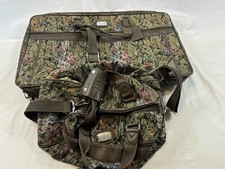 2 Vintage Jordache Floral Tapestry Suit CarryOn Luggage Overnight Travel Bags