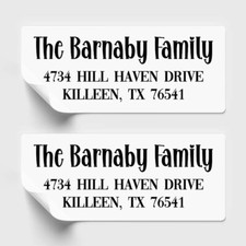 Family Return Address Labels - Custom Address Stickers - Set of 30