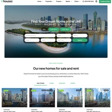 Dubai Real Estate Website Design with Free VPS Web Hosting and Installation