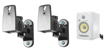 (2) Hidden Wall Mount Swivel Brackets For KRK RP5G3W Studio Monitor Speakers