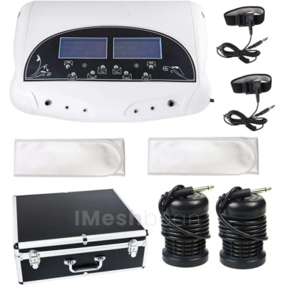 Dual Foot Spa Machine Ion Detox Ionic Foot Bath CHI SPA Machine w/FIR Belt &Case