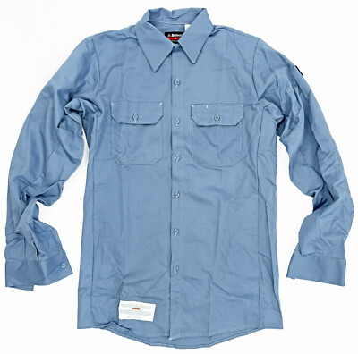 Bulwark SEW2LB 100% 7oz Flame-Resistant Twill Cotton ATPV Work Shirt Men's Small