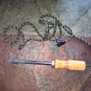 Vintage Wood Handle Soldering Iron