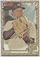 2019 Allen & Ginter CHANCE ADAMS RC GOLD BORDER Hot Box #205 - NEW YORK YANKEES