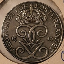 Sweden 1949 5 Ore Coin