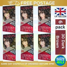Revlon Colorsilk Beautiful Color Hair Colorant With Keratin-30 Dark Brown-6 Pack