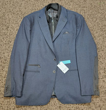  898 New Robert Graham Jester II Tailored Fit Sport Coat Men's 50 Blue Brown BIB