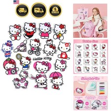 17Pcs Cute Cartoon Cat Iron On Patches, Sew on/Iron on Applique Embroidered P...