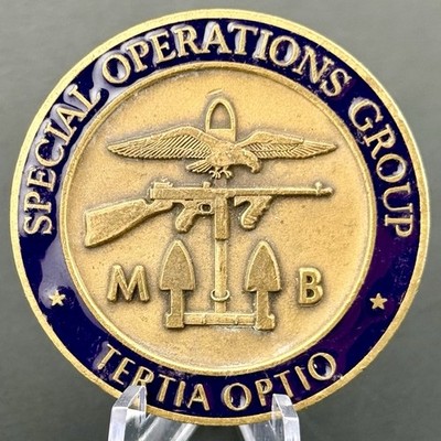 CIA Special Operations Group SOG Tertia Optio Maritime Branch Challenge Coin