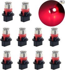 T10 194 168 Dash Instrument Brilliant Red LED Light Bulbs Bright Panel Gauge Clu