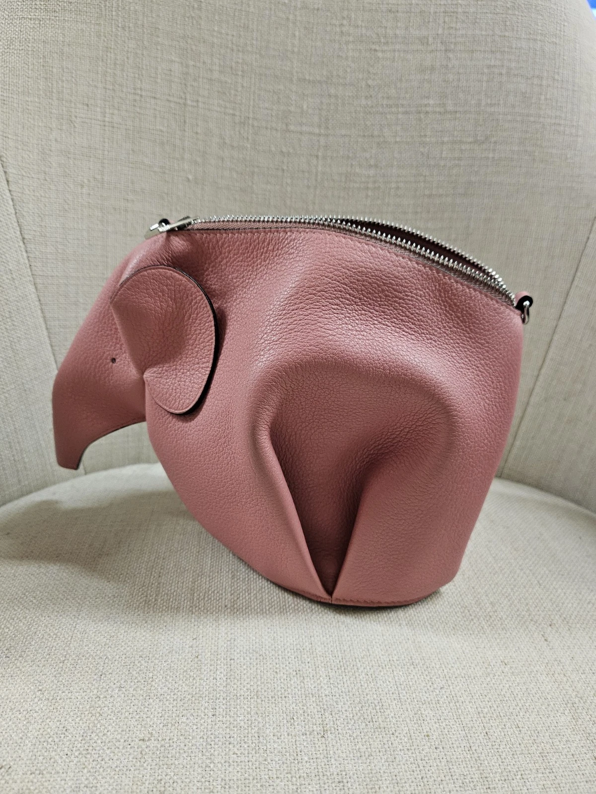 Loewe — Loewe Women's Elepehant Crossbody Bag Pink Elephant Bag With Dustbag Animal Bag