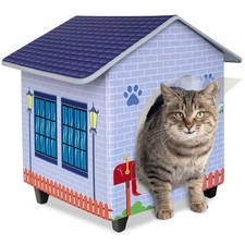 Elevated Cat Houses for Indoor/Outdoor Covered Kitten Beds Feral Cat Shelter ...