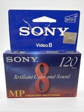 Sony Video 8 MP Standard Grade 120 Min Video Tape Cassette NEW