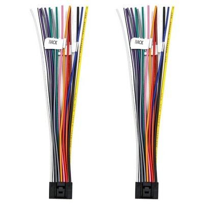 2 Stück 16 Pin Universal Lautsprecher Netzkabel Stecker Universal Audiokabel für Autoradio