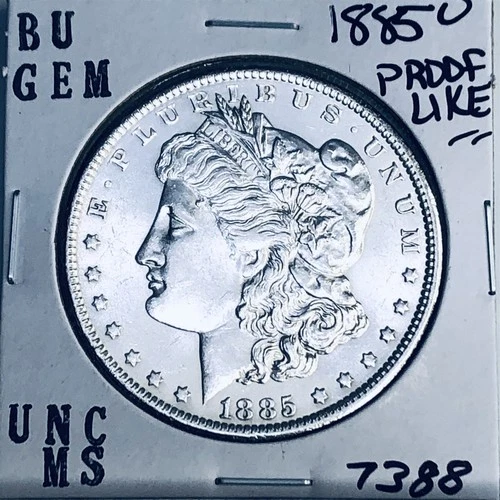 1885 O BU GEM MORGAN SILVER DOLLAR UNC MS+++ U.S. MINT RARE COIN 7388