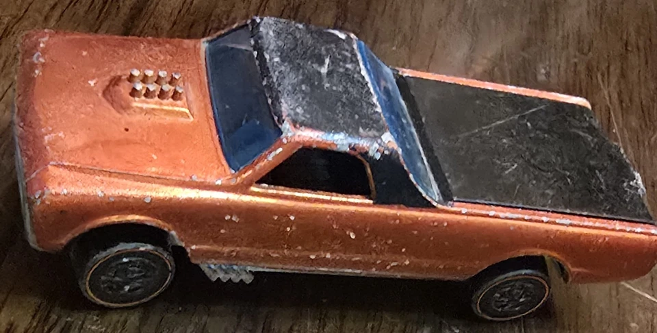Hot Wheels 1967 1:64 Redline 31/8" personalizado Fleetside naranja coche suelto Foto 2 de 4
