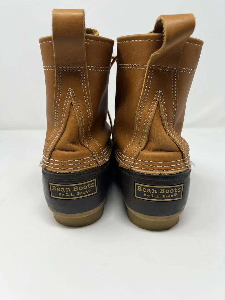 LL Bean Brown Leather Bean Boots Ankle Mens Size 8EM - Image 3 of 4