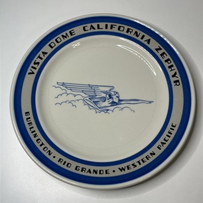 Vista-Dome California Zephyr Train Western Pacific Commemorative Plate 1988