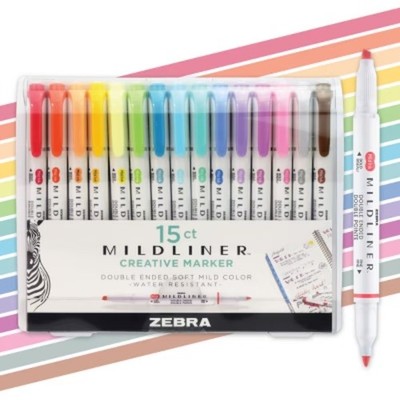 15ct Mildliner Dual-tip Creative Colorful Marker Gifting: Mildliner Highlighters