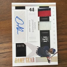 2021 National Treasures Daniel Johnson game gear Auto relic RC #/25 INDIANS