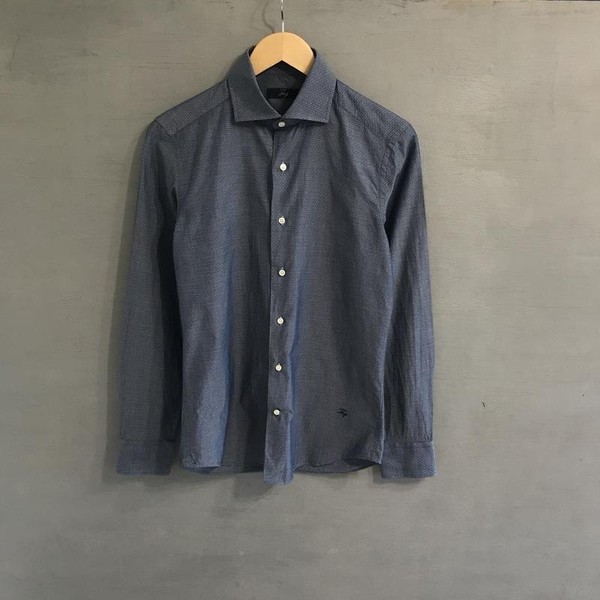 Men Fay Shirt Navy Cotton 34 / XS / 42