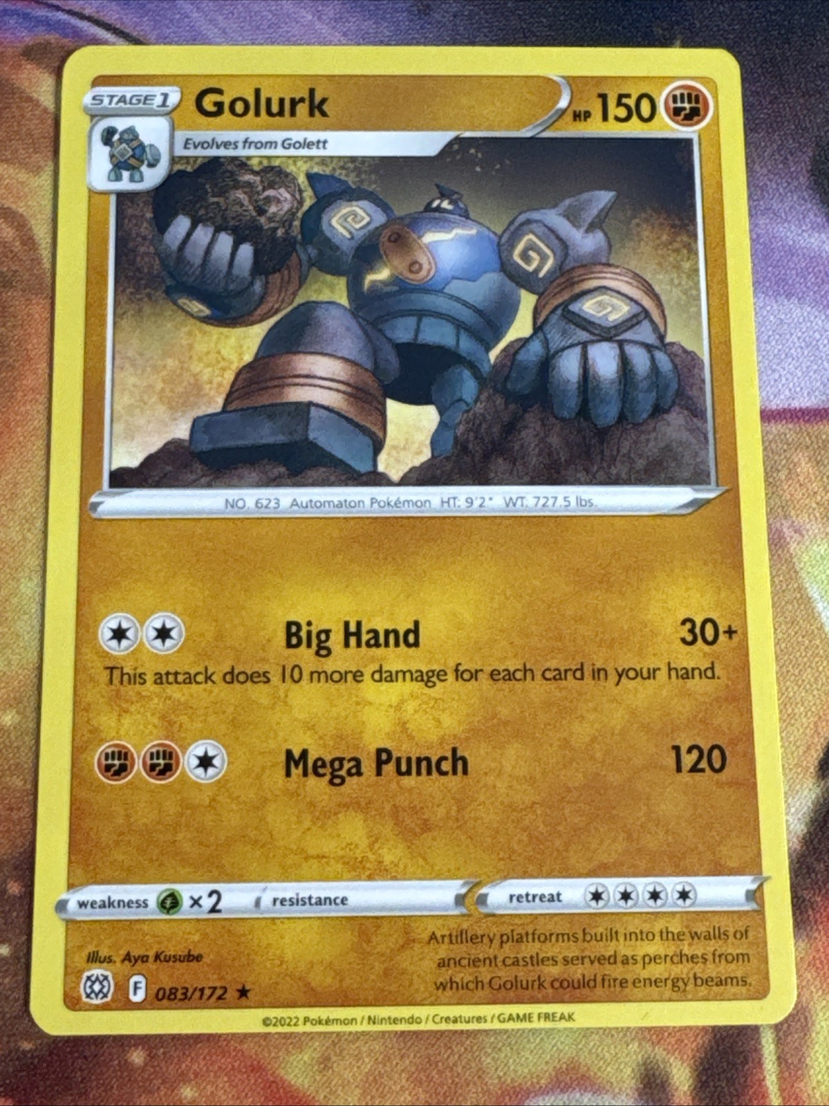 Golurk 083/172 Rare Brilliant Stars Pokemon NM